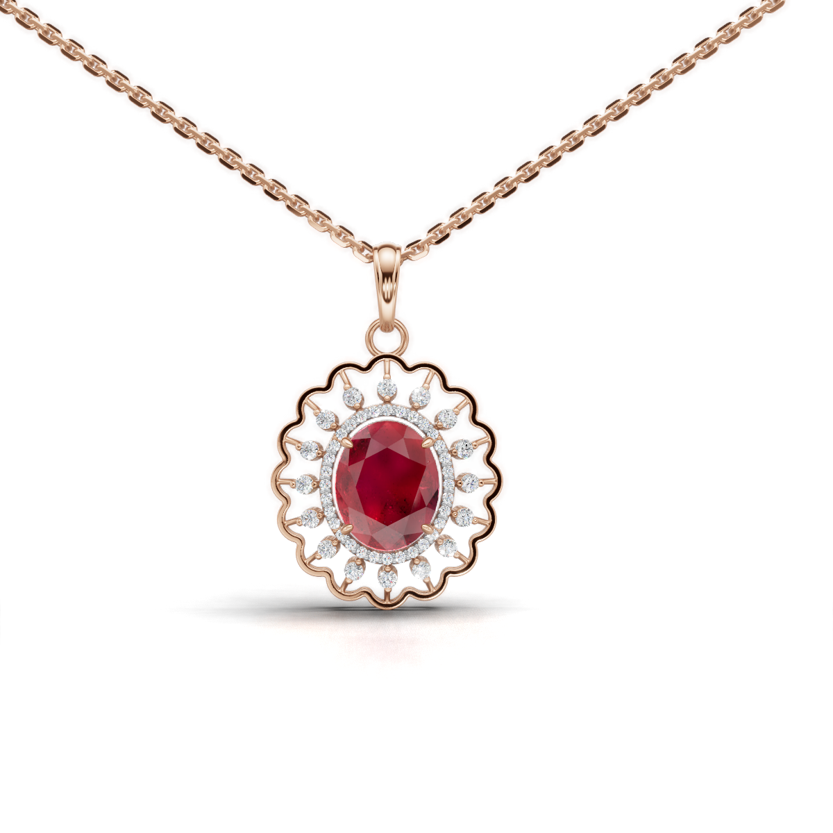 Ruby Halo Drop