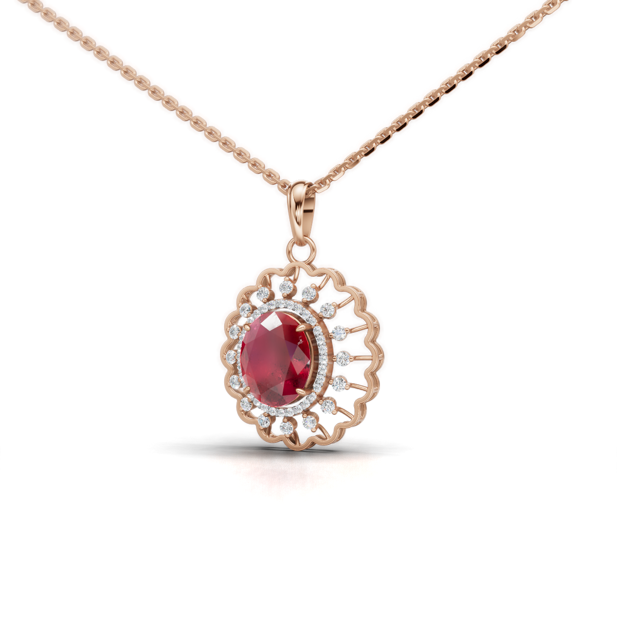 Ruby Halo Drop