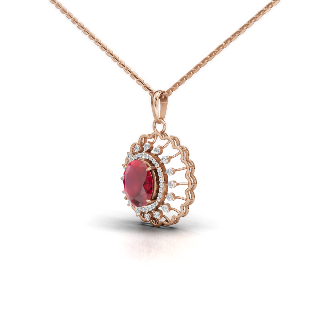 Ruby Halo Drop
