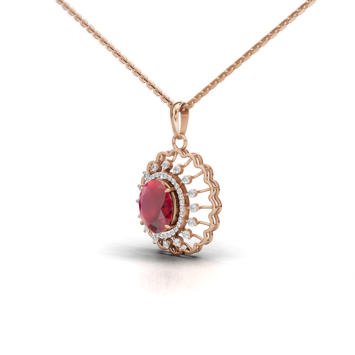 Ruby Halo Drop