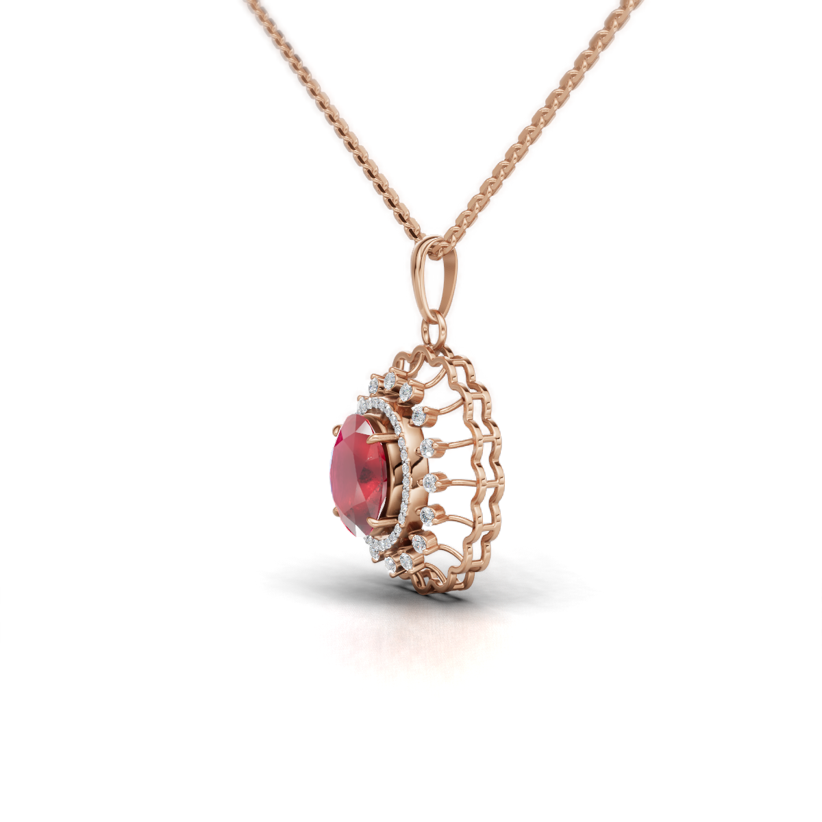 Ruby Halo Drop
