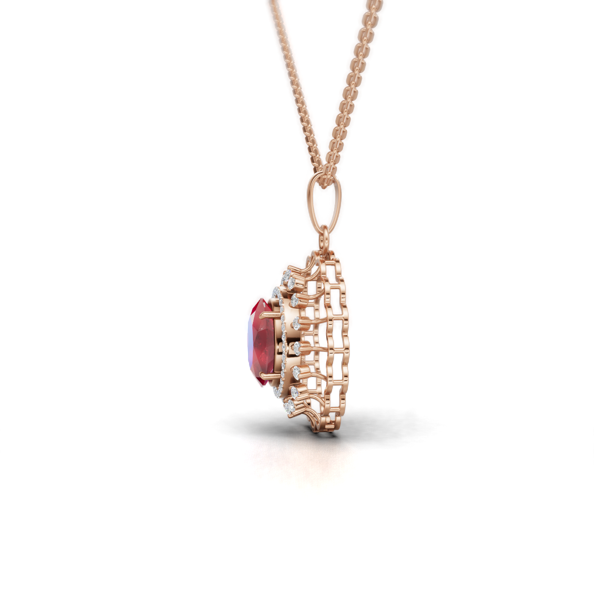 Ruby Halo Drop