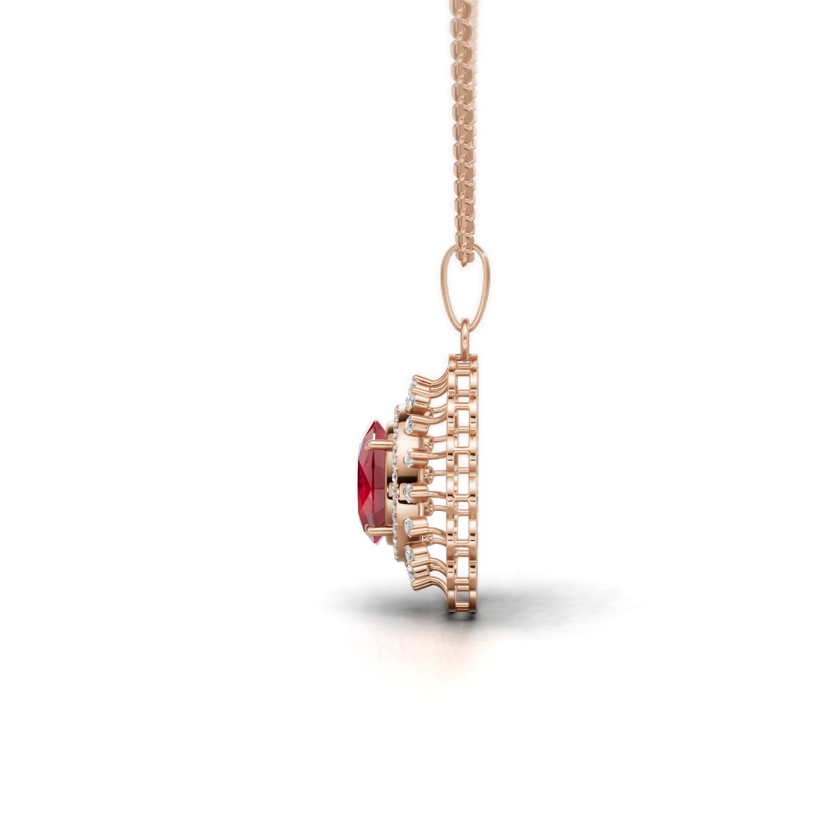 Ruby Halo Drop