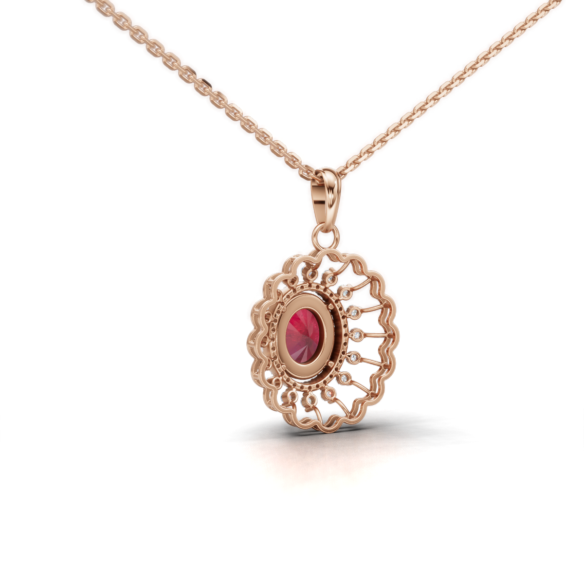 Ruby Halo Drop