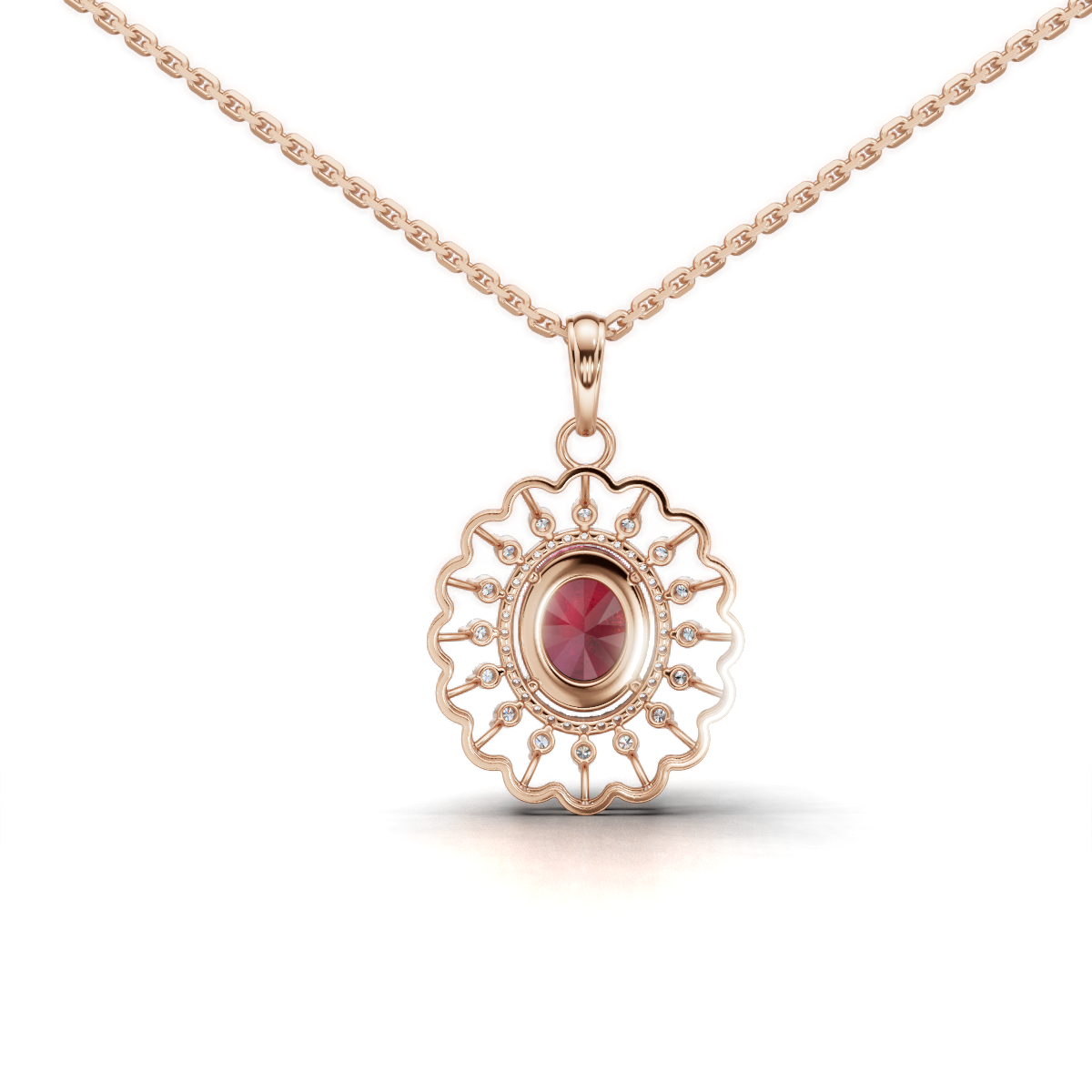 Ruby Halo Drop