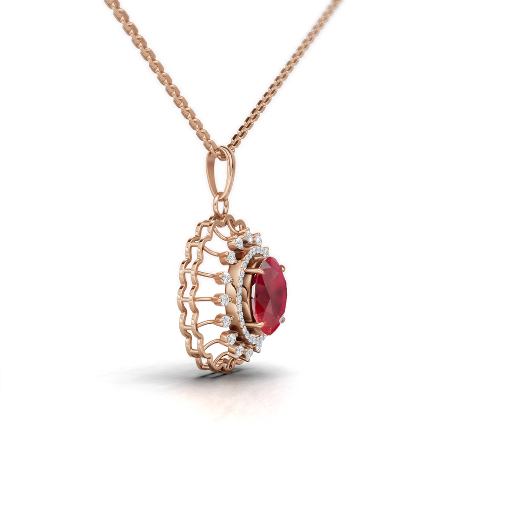 Ruby Halo Drop