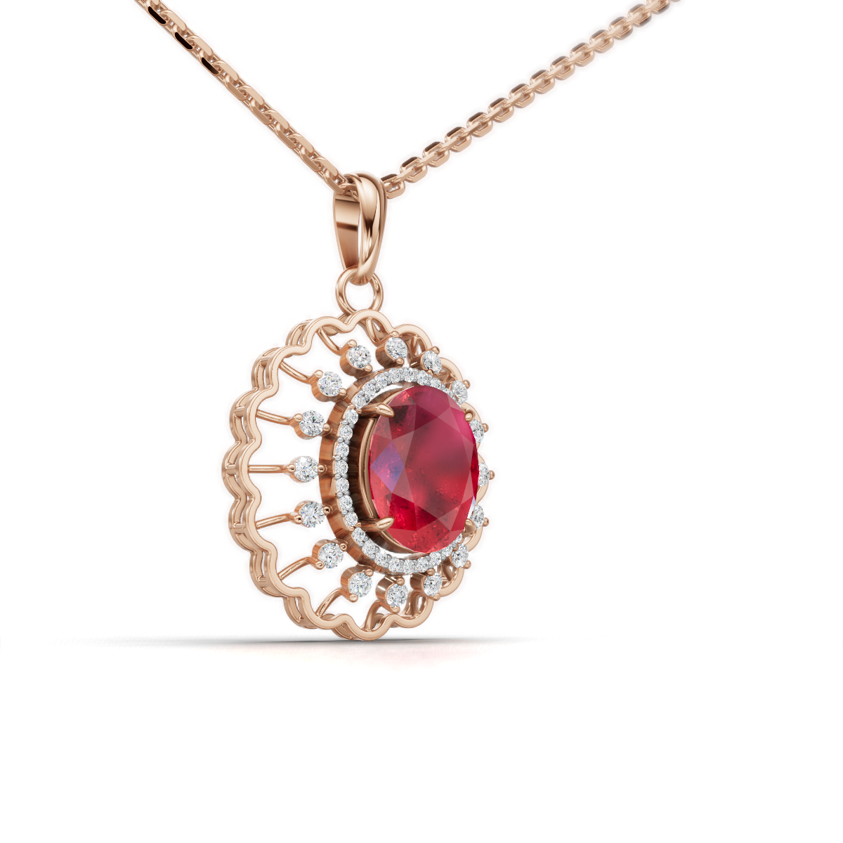 Ruby Halo Drop