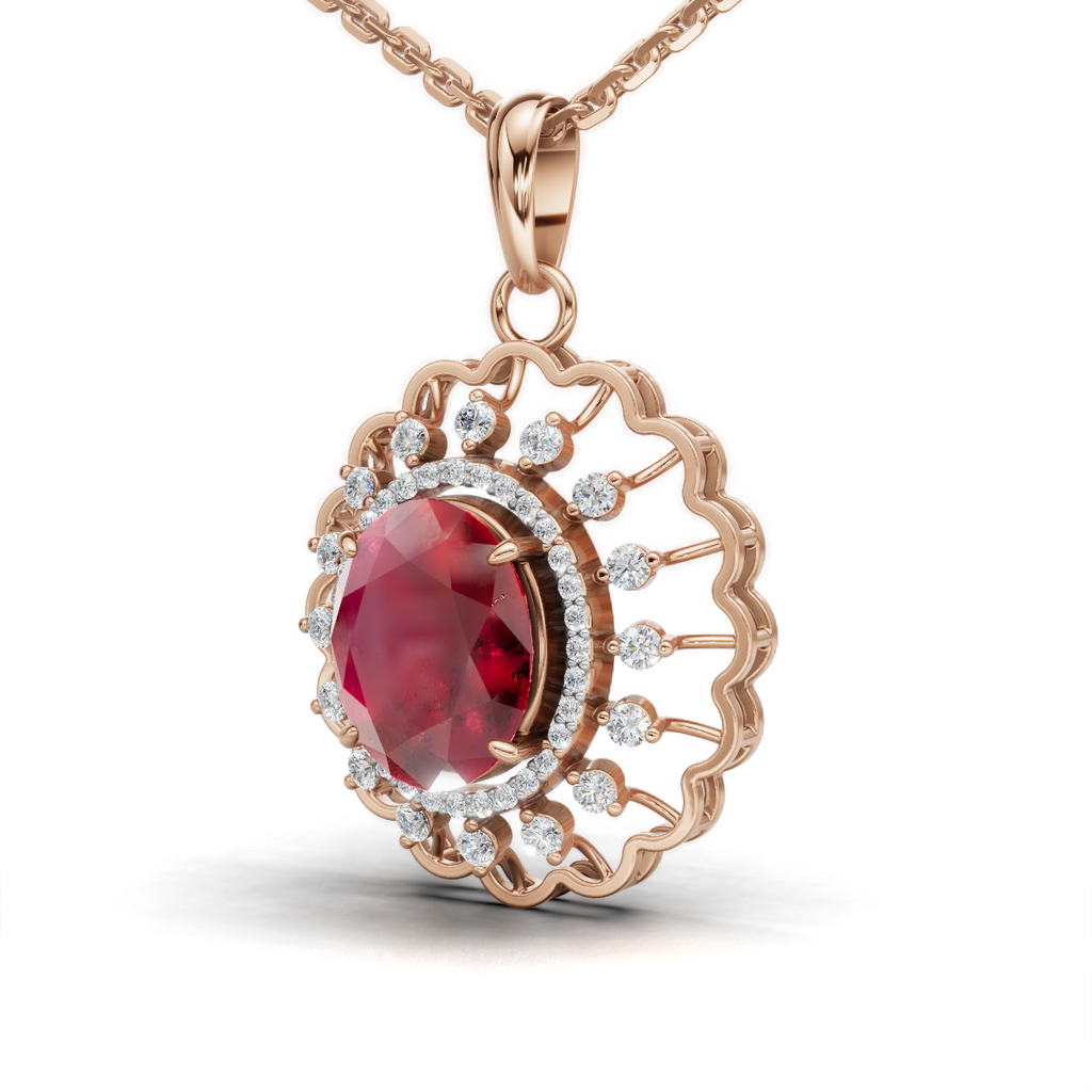 Ruby Halo Drop