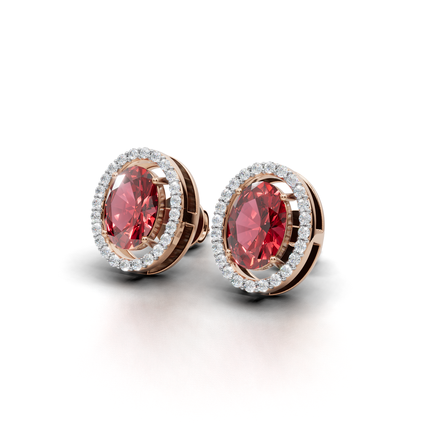 Garnet Bloom Studs