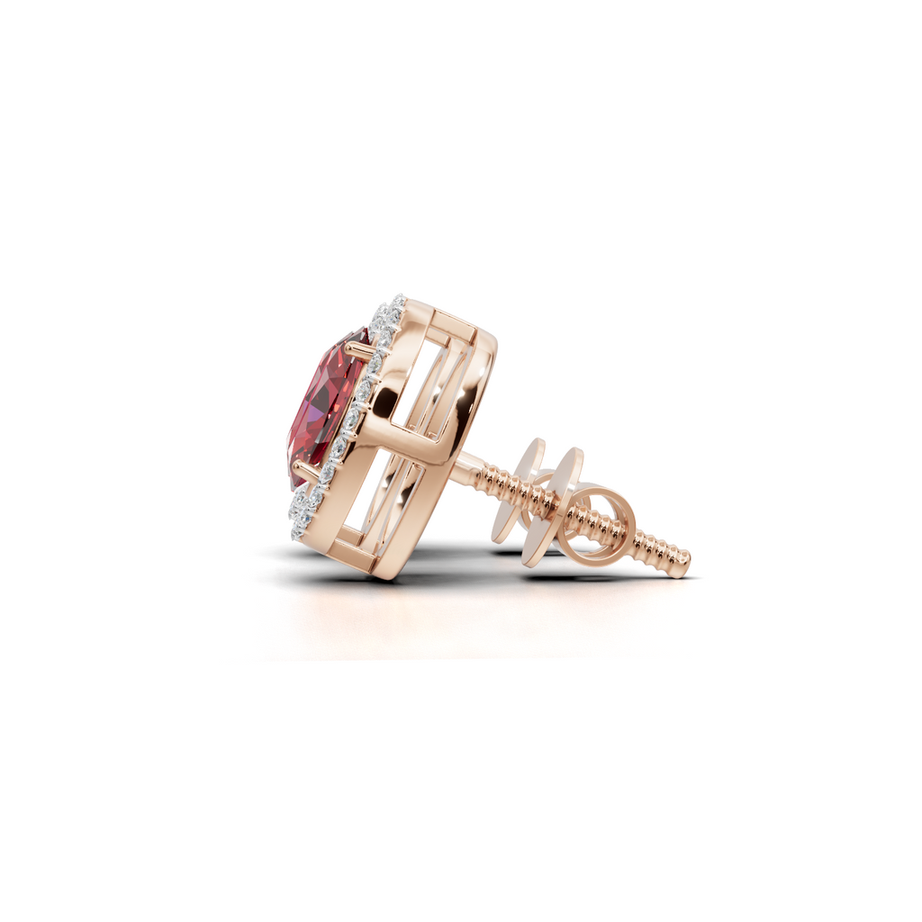 Garnet Bloom Studs