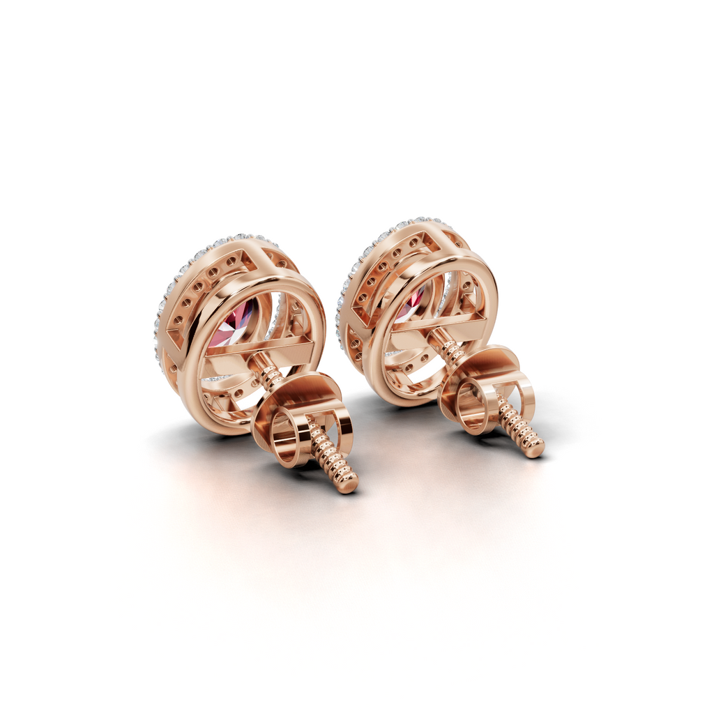 Garnet Bloom Studs
