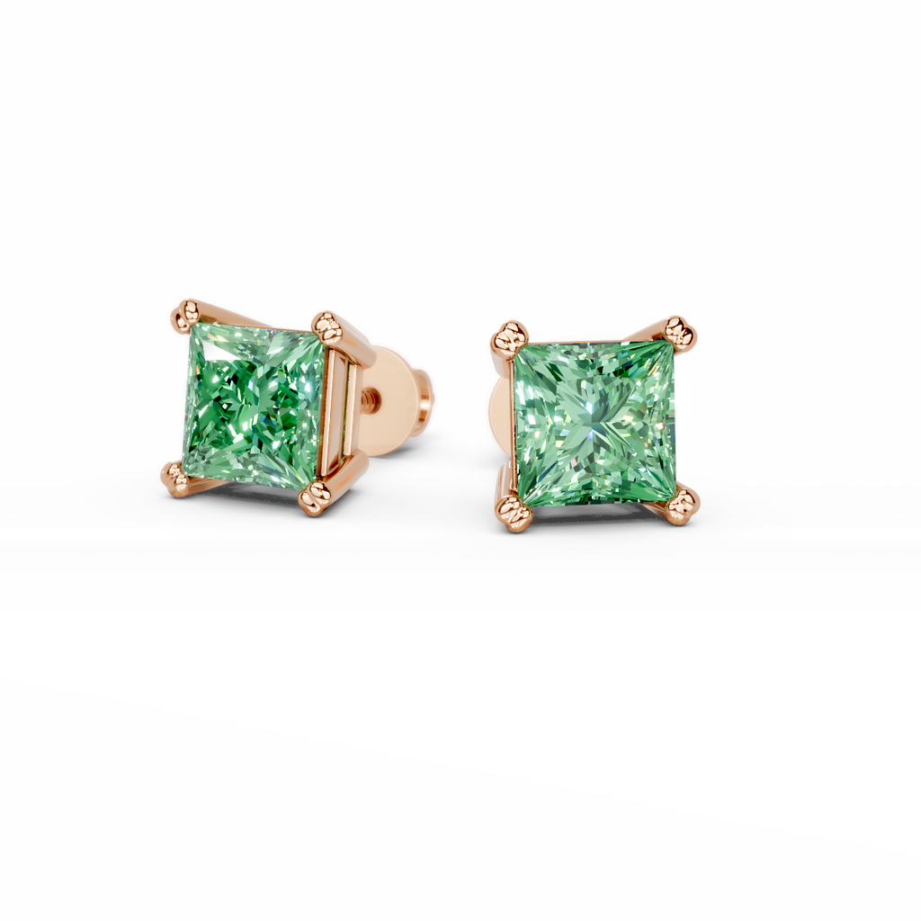 Emerald Cut Stud