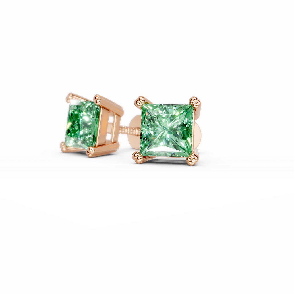 Emerald Cut Stud