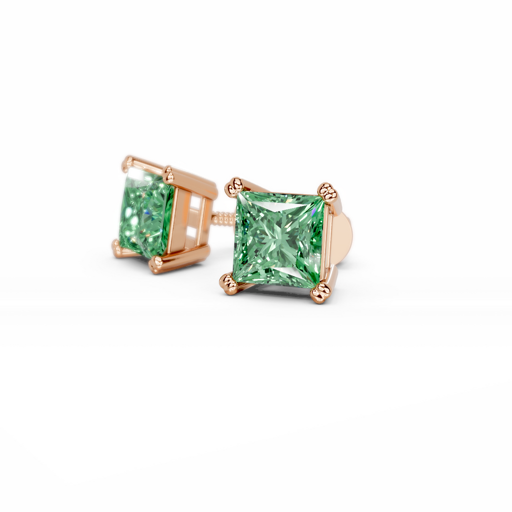 Emerald Cut Stud
