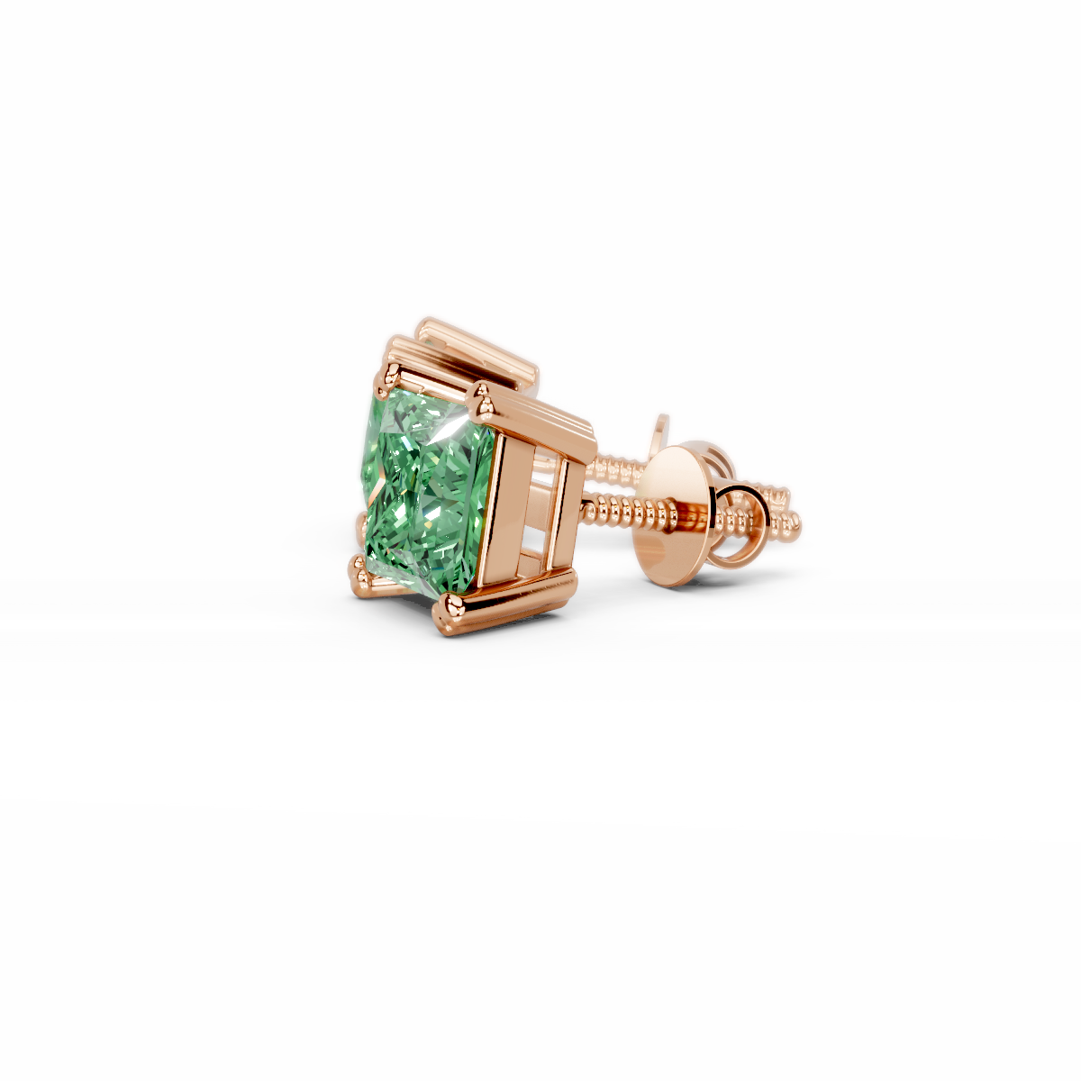 Emerald Cut Stud