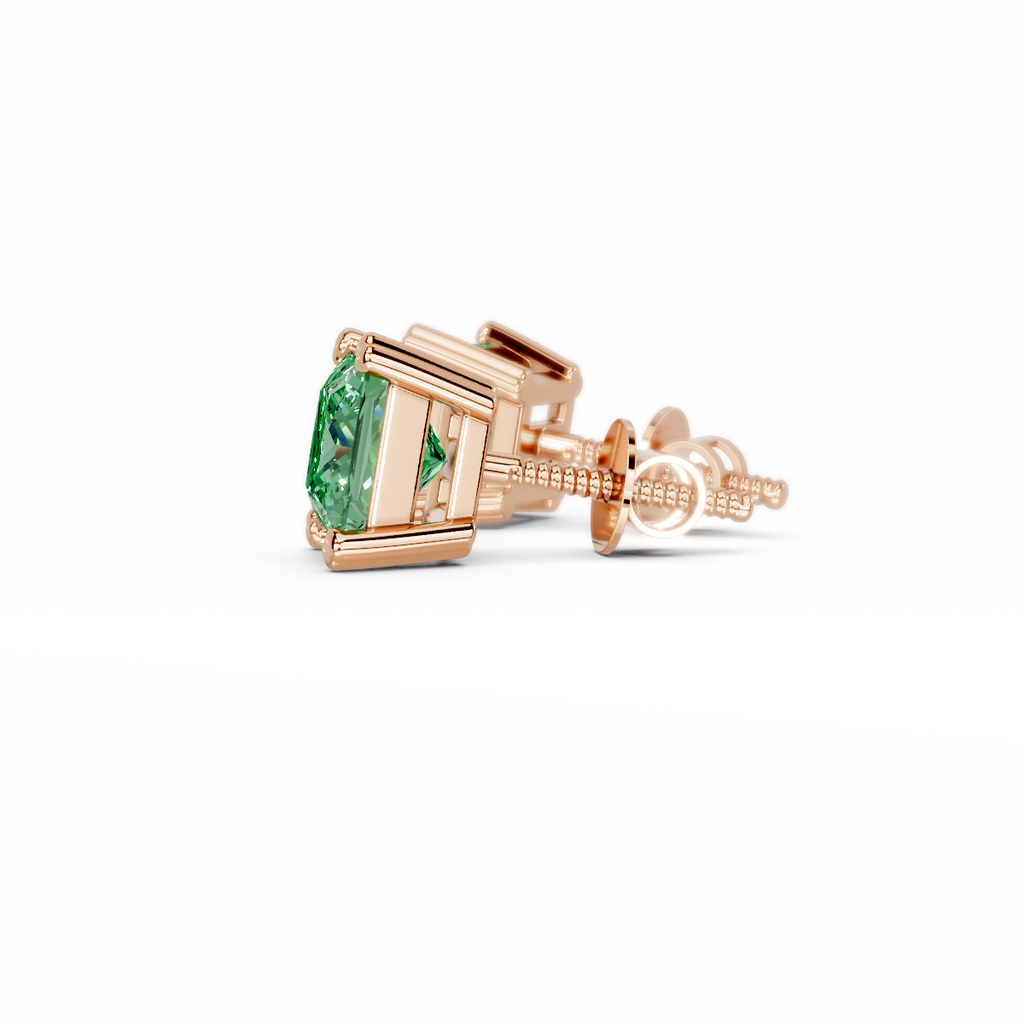 Emerald Cut Stud