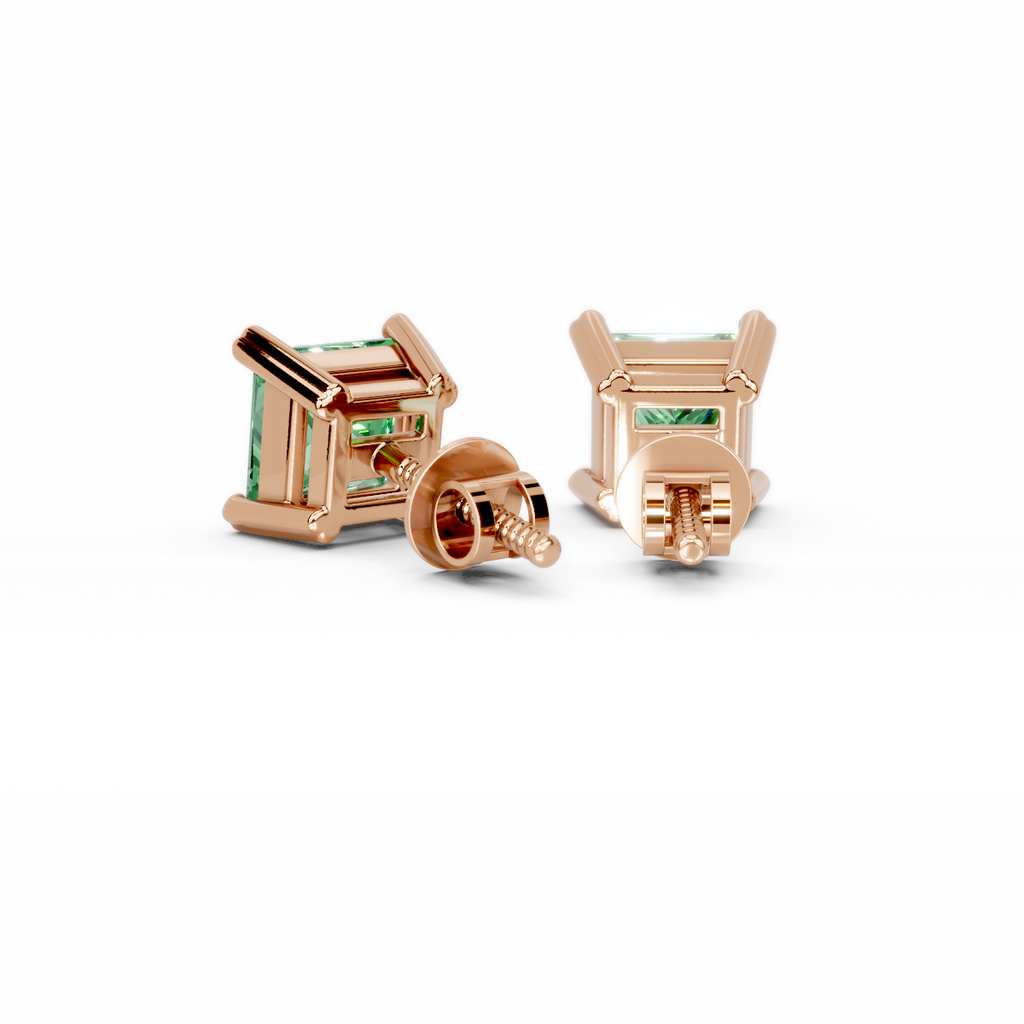 Emerald Cut Stud