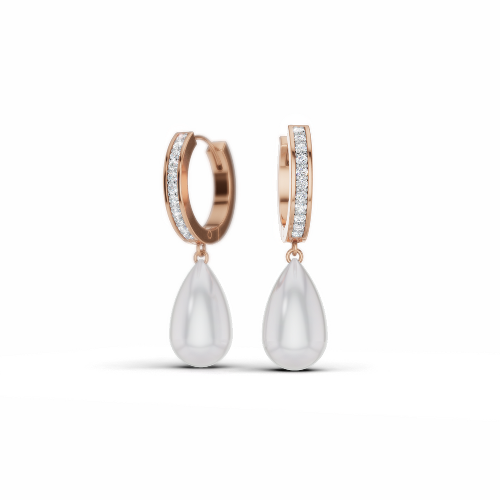 Pearl Droplet Hoops