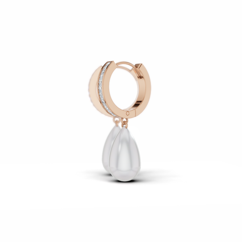 Pearl Droplet Hoops