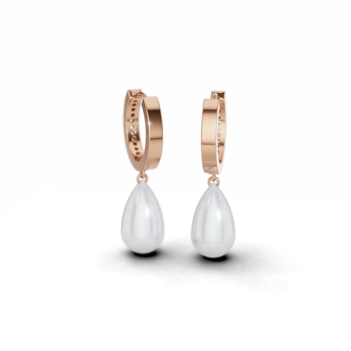 Pearl Droplet Hoops