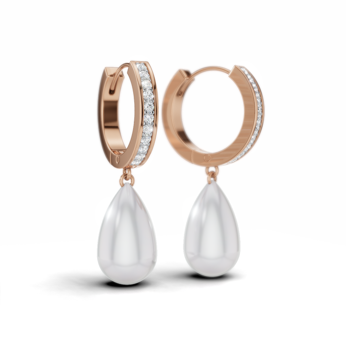 Pearl Droplet Hoops