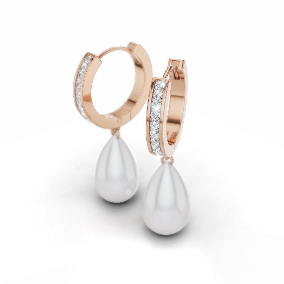 Pearl Droplet Hoops