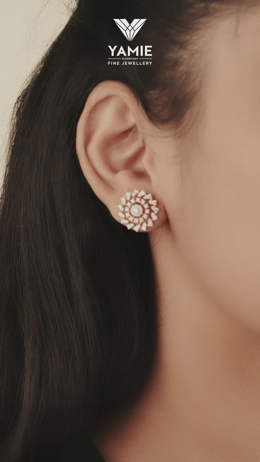 Radial burst earring