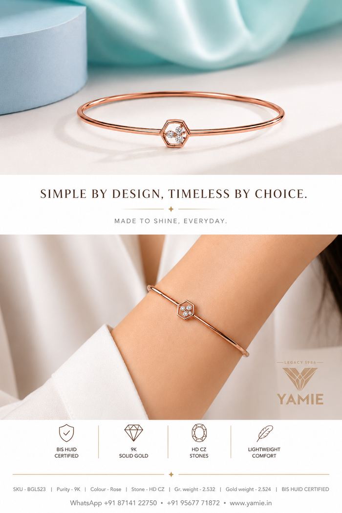 Hexagon Cluster Bangle