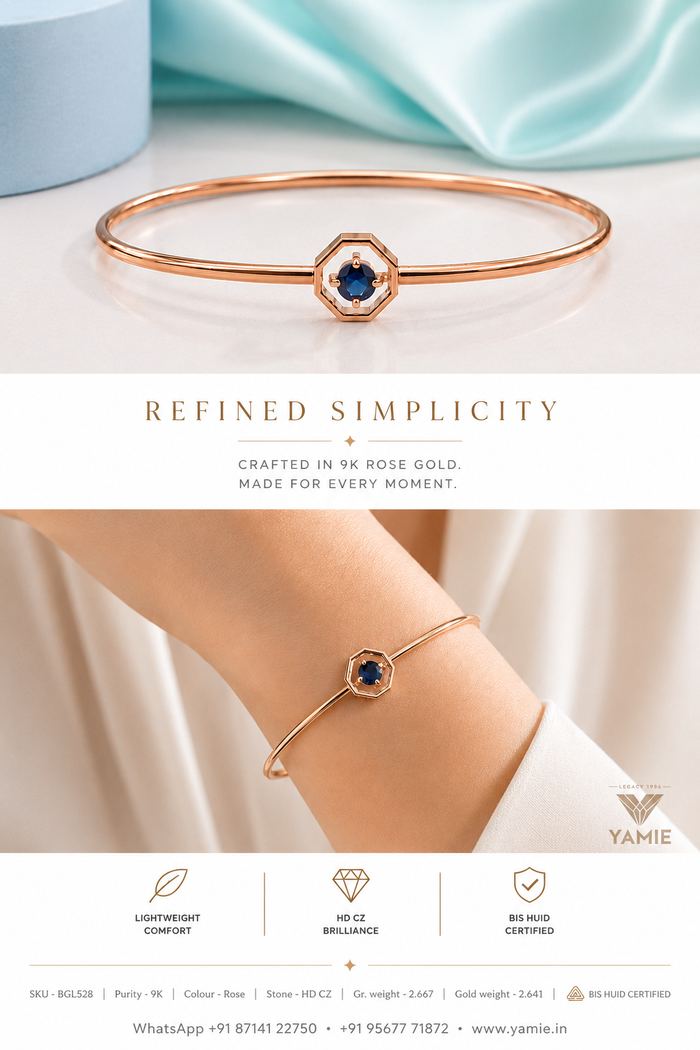 Octagon Sapphire Bangle