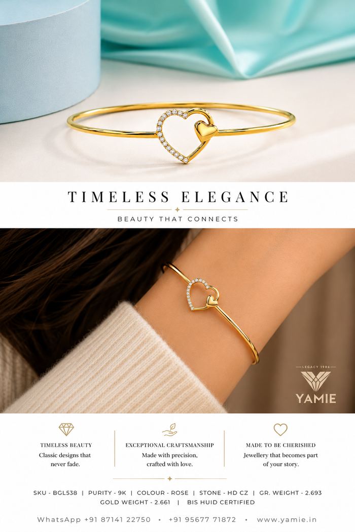 Heart Link Bangle