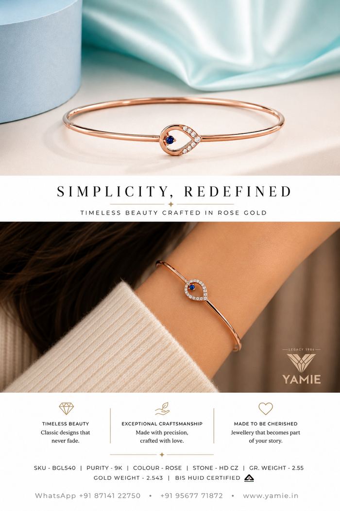 Sapphire Teardrop Bangle